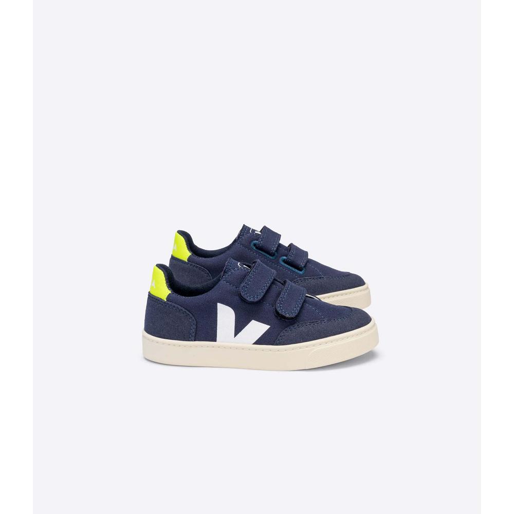 Veja V-12 CANVAS Sko Barn Blå | NO 805FDN